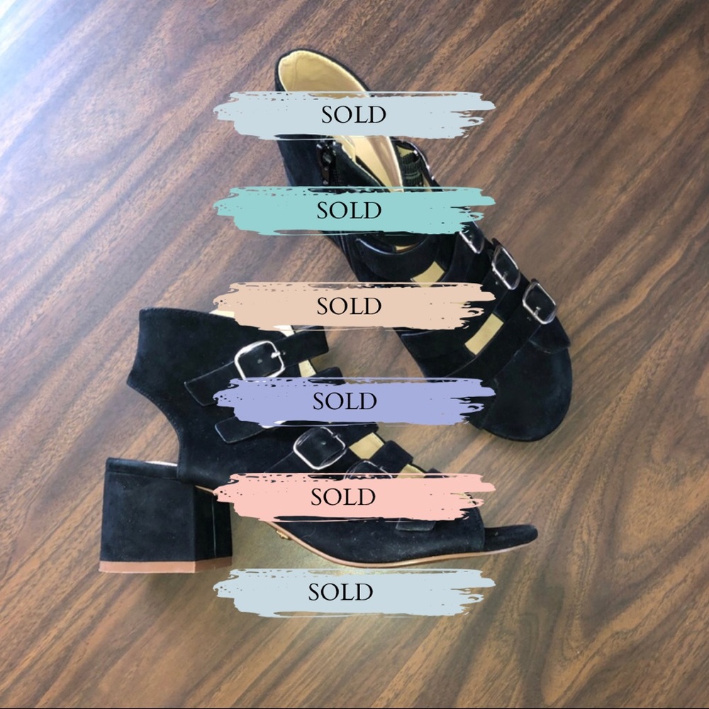 ⛔SOLD⛔️Buckle Suede Heels